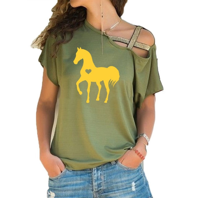 Heart horse shirt