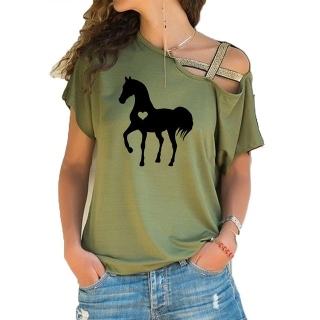 Heart horse shirt