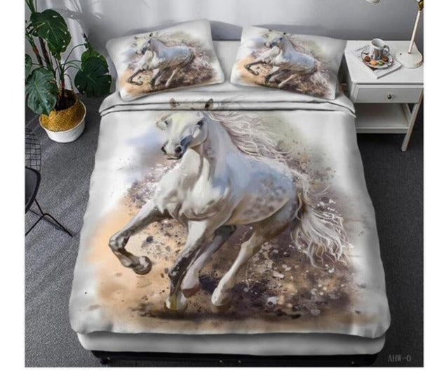 Horse running bedding set