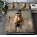 Horse running bedding set