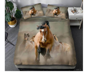 Horse running bedding set