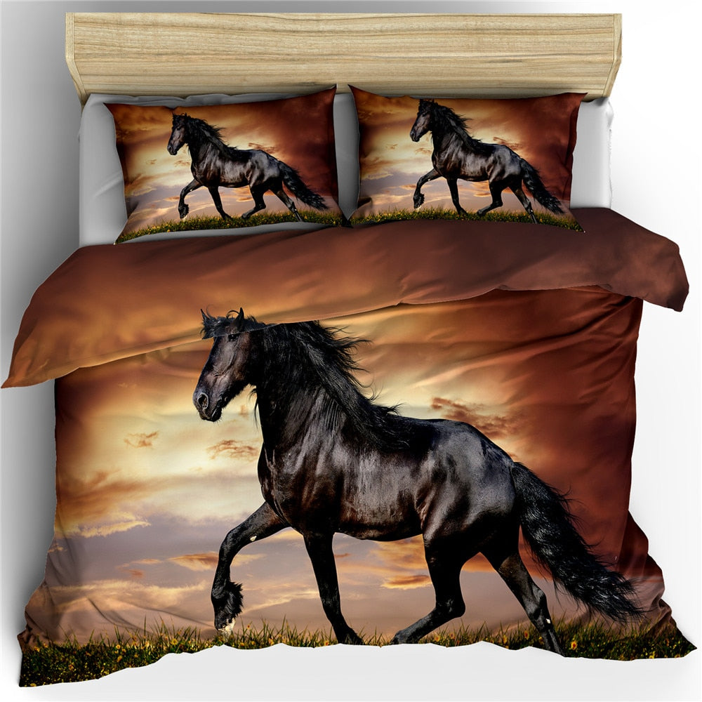 Running horse bedding set