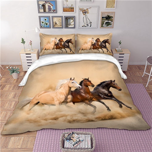 Snow horse bedding set