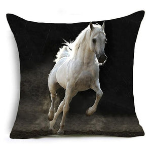 Horses Cotton Cushion Cover