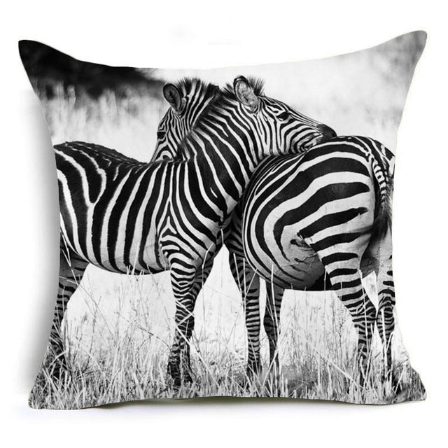 Horses Cotton Cushion Cover