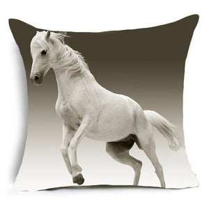 Horses Cotton Cushion Cover