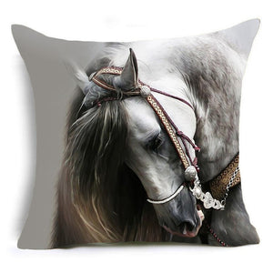 Horses Cotton Cushion Cover