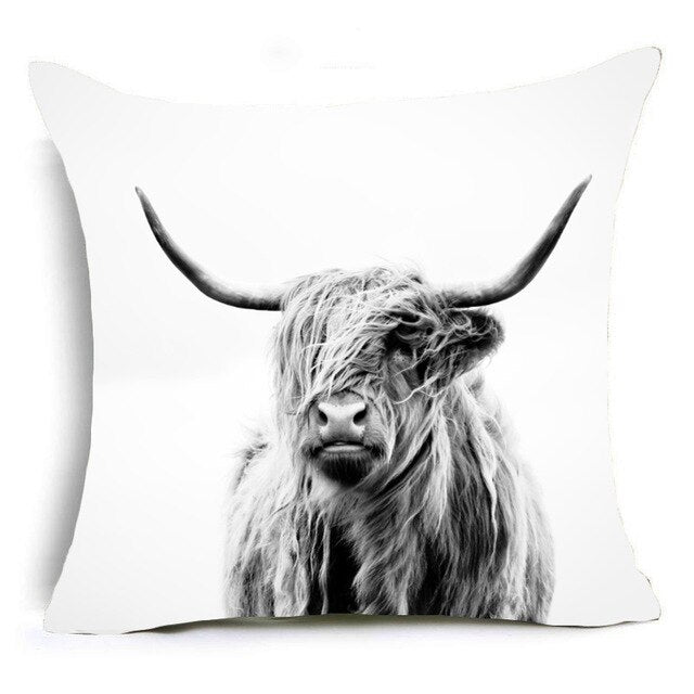 Horses Cotton Cushion Cover